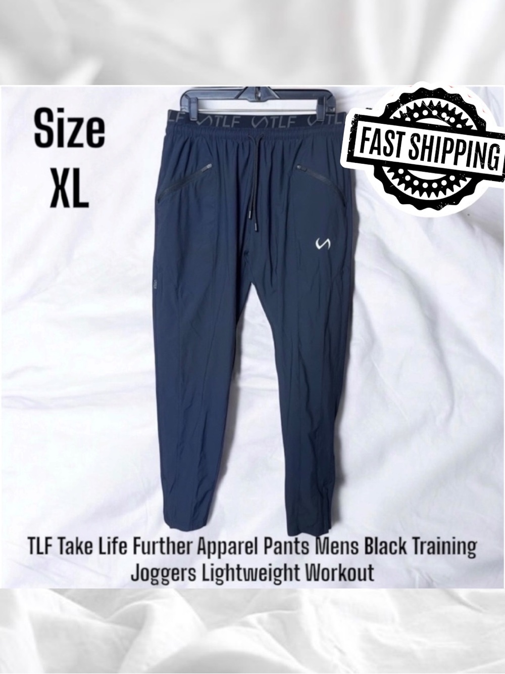 TLF Apparel Pants Mens XL Black Training JoggerS Lightweight Workout FAST SHIP
